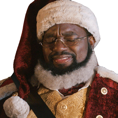 Skeptical Santa Claus Sticker - Skeptical Santa Claus Lil Rel Howery Stickers