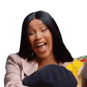 Laughing Cardi B Sticker - Laughing Cardi B Chuckle Stickers