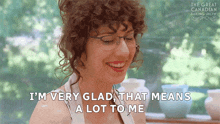 I'M Very Glad That Means A Lot To Me Heather GIF - I'M Very Glad That Means A Lot To Me Heather The Great Canadian Baking Show GIFs