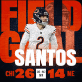 a poster with a football player named santos