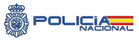 a logo for policia nacional with a spanish flag