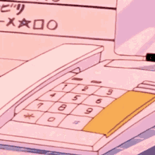 telephone aesthetic pink anime old anime