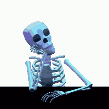 still waiting bored skeleton