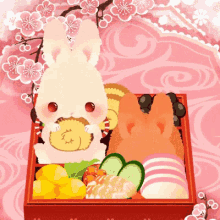 お正月 あけましておめでとう  お節 GIF - Tamago Rabbit GIFs