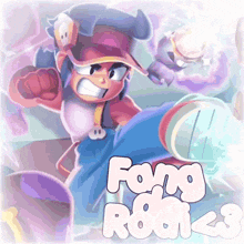 a picture of a cartoon character with the words " foro r8dl3 " on the bottom