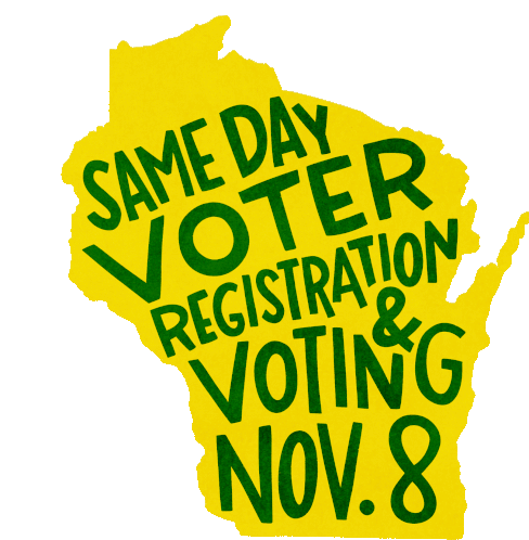 Vote Go Vote Wisconsin Sticker