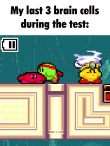 Kirby Test GIF - Kirby Test My Brain Cells GIFs