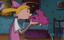 Helga'S Gum GIF - Hey Arnold Helga Pataki Kiss GIFs