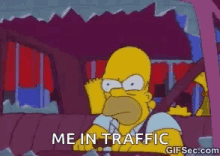 The Simpsons Homer Simpson GIF - The Simpsons Homer Simpson Angry Driving GIFs