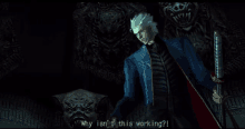 Devil May Cry Vergil GIF - Devil May Cry Vergil Why Isnt This Working GIFs