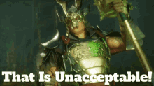 shao kahn that is unacceptable unacceptable not acceptable mortal kombat