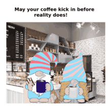 Animated Gnome Coffee Tea Memes GIF - Animated Gnome Coffee Tea Memes Coffee Addict GIFs