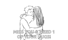 Miss You Hugs GIF