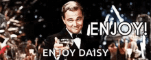 Leonardo Di Caprio Enjoy Daisy GIF - Leonardo Di Caprio Enjoy Daisy Fireworks GIFs