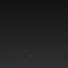 a 3d model of a skeleton with arms and legs on a dark background