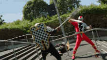 Sword Fight Zayto GIF - Sword Fight Zayto Red Dino Fury Ranger GIFs