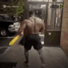 Muscle Man Angry GIF - Muscle Man Angry Open Door GIFs