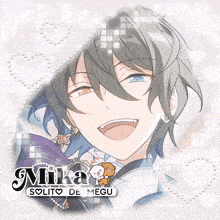 a drawing of a girl with the name mika on it