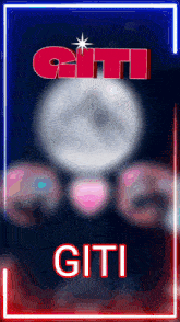 a poster that says ' citi citi ' on it with a full moon in the background