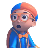 a cartoon character wearing glasses and a bow tie