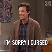 Im Sorry I Cursed Jason Bateman GIF - Im Sorry I Cursed Jason Bateman Saturday Night Live GIFs