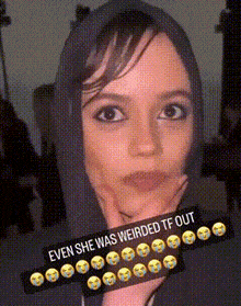 Even She Was Weirded Tf Out Jenna Ortega GIF - Even She Was Weirded Tf Out Jenna Ortega GIFs