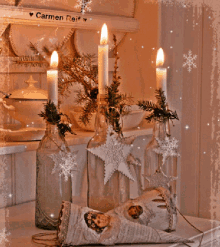 Candles Bottle GIF - Candles Bottle Stars GIFs