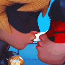 miraculous tales of ladybug and cat noir cartoon animated series kiss
