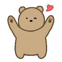 Bear Brown Sticker