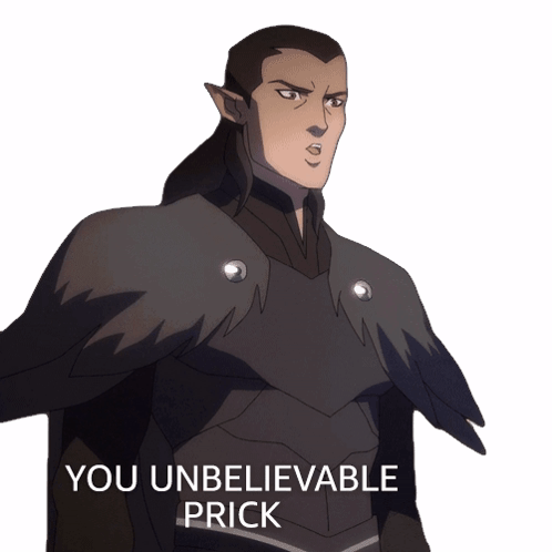 You Unbelievable Prick Vaxildan Sticker - You unbelievable prick Vaxildan The legend of vox machina - GIF 탐색 및 공유