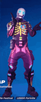a video game character with a skeleton mask on