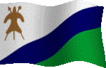 Lesotho Flag Sticker - Lesotho Flag Windy Stickers