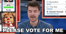 Please Vote For Me Benedict Townsend GIF - Please Vote For Me Benedict Townsend Youtuber News GIFs