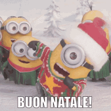 Buon Natale GIF - Buon Natale Buone Feste Minions GIFs merry christmas in italian