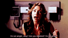 Greys Anatomy Meredith Grey GIF - Greys Anatomy Meredith Grey Im Not Alright You GIFs