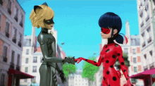 miraculous tales of ladybug and cat noir he is so cute aww kiss