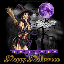 Happy Halloween Witch GIF - Happy Halloween Witch Moon GIFs