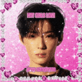 a picture of a boy with the words hot girls love jung sanghyun on it
