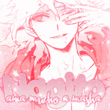 a drawing of a man with the words " ana mucho a masha " written below it