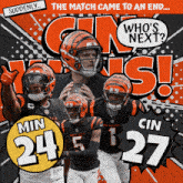Cincinnati Bengals (27) Vs. Minnesota Vikings (24) Post Game GIF - Nfl National Football League Football League GIFs