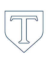a line drawing of a shield with the letter t on it