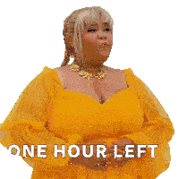 One Hour Left Ann Pornel Sticker - One Hour Left Ann Pornel The Great Canadian Baking Show Stickers