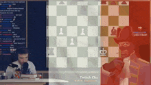 a man is playing a game of chess on a computer screen
