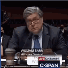 William Barr Attorney General GIF - William Barr Attorney General Coffee GIFs