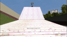 a screenshot of a video game shows a man jumping off a ramp with a score of 71