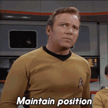 Maintain Position Captain Kirk GIF