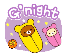 Bear Sleeping Sticker - Bear Sleeping Good Night Stickers