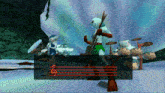 a video game screen shows a character holding a sword and the number 6 in red