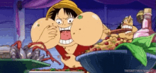 Luffy Onepiece GIF - Luffy Onepiece Eating GIFs