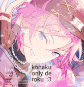 a girl with pink hair is wearing a hat that says " talk to me " on it